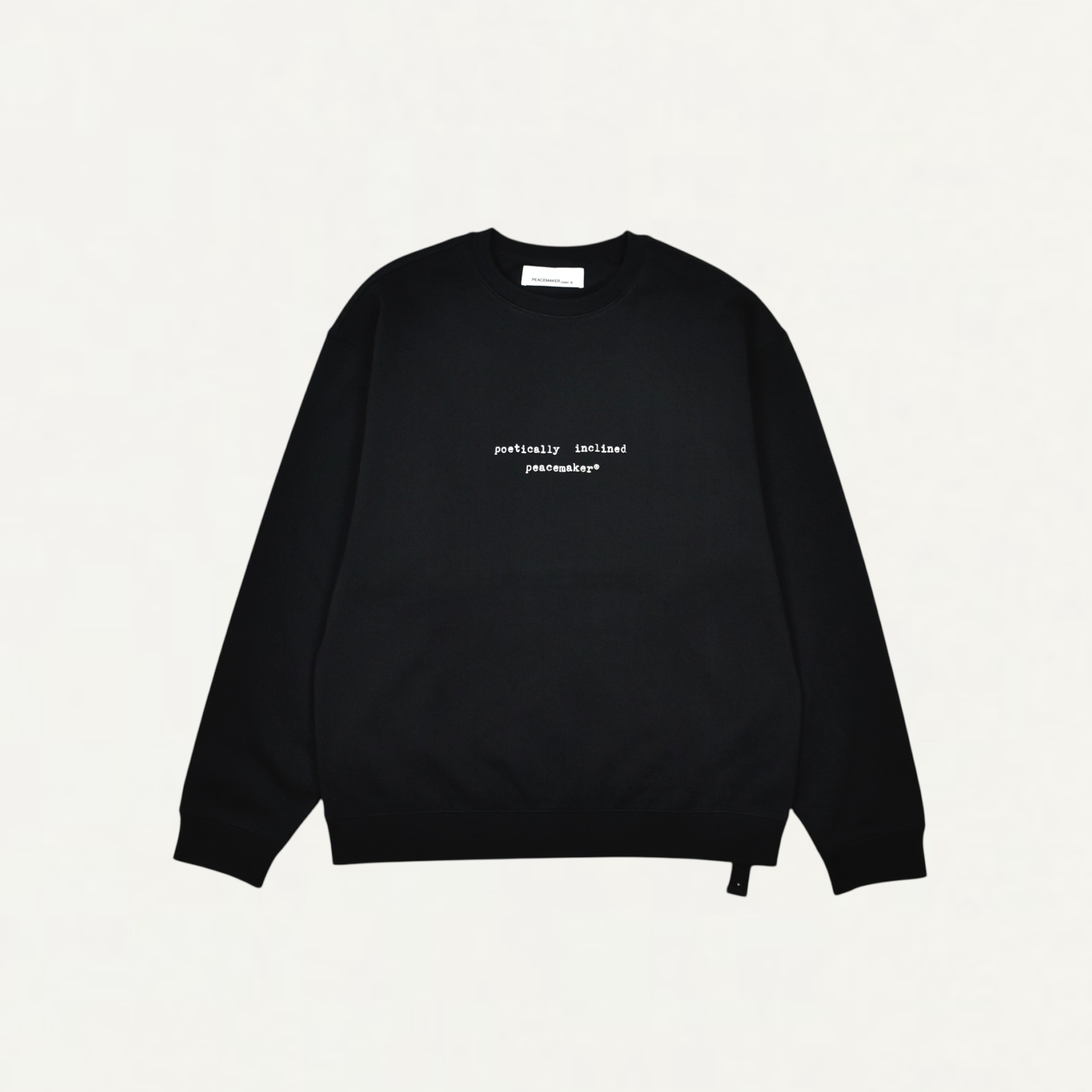 OAMC Peacemaker Loose Fit Crewneck Landart 02 Print Black[PCM2OH01EFT00299]