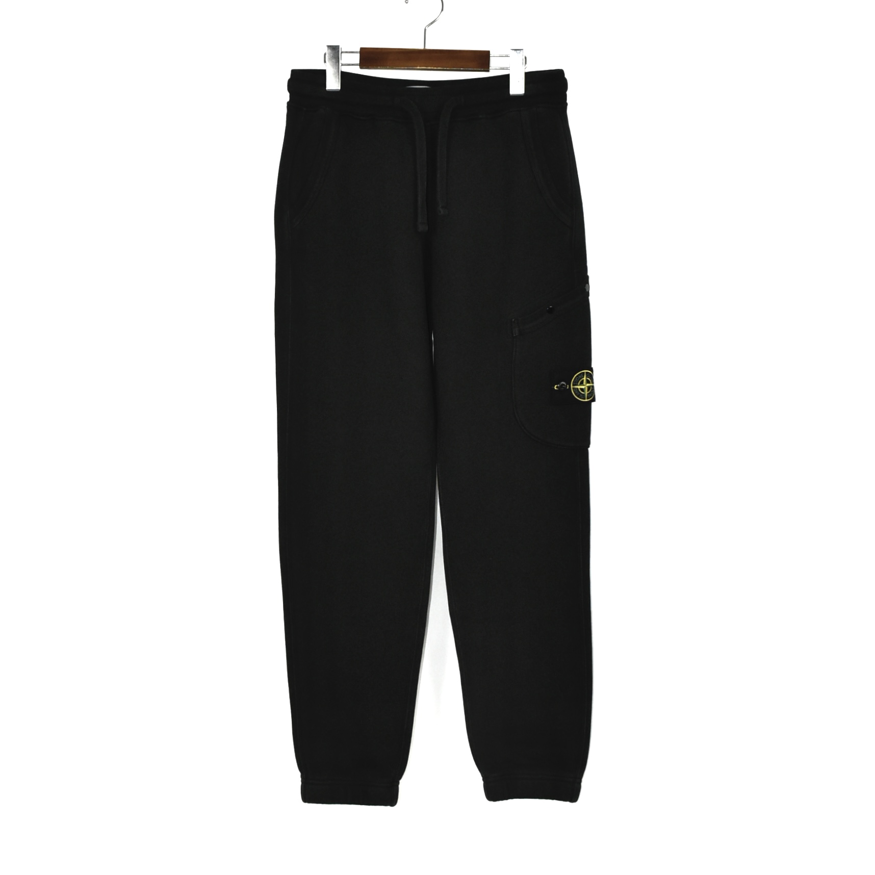 STONE ISLAND Garment-dye sweatpants Black[81-156-11-41]