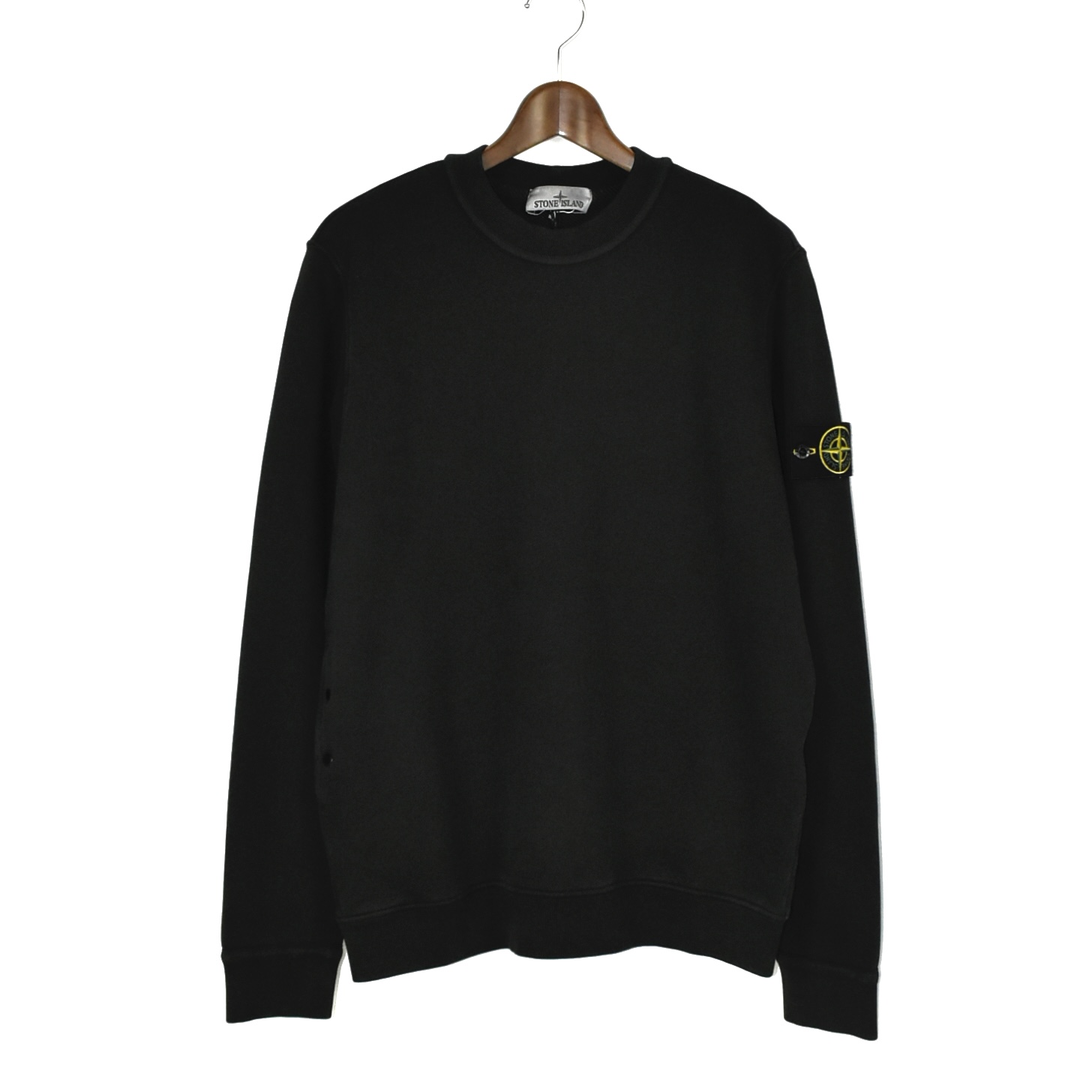 STONE ISLAND Garment Dye Sweat Pullover Black[81-156-12-41]