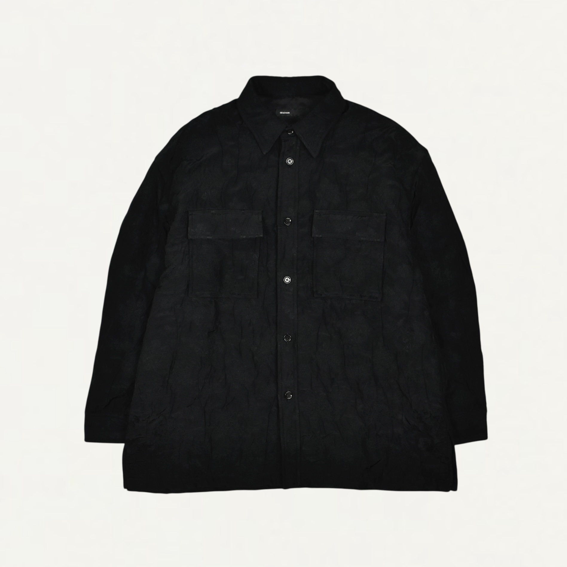 08sircus Matelasse jacquard over shirt jacket Black[S25AW-SH01]