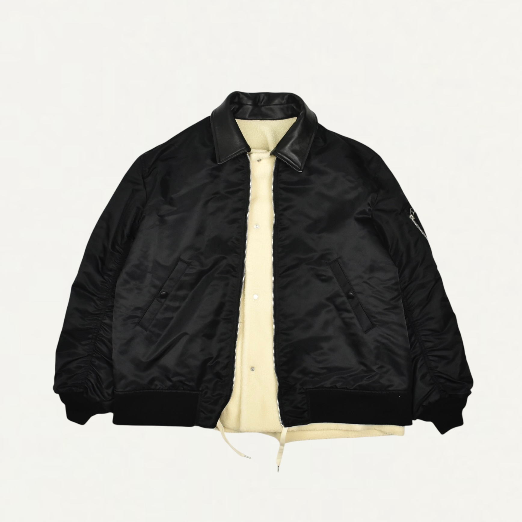 08sircus MA-1 reversible×Boa Black[S25AW-OT01]