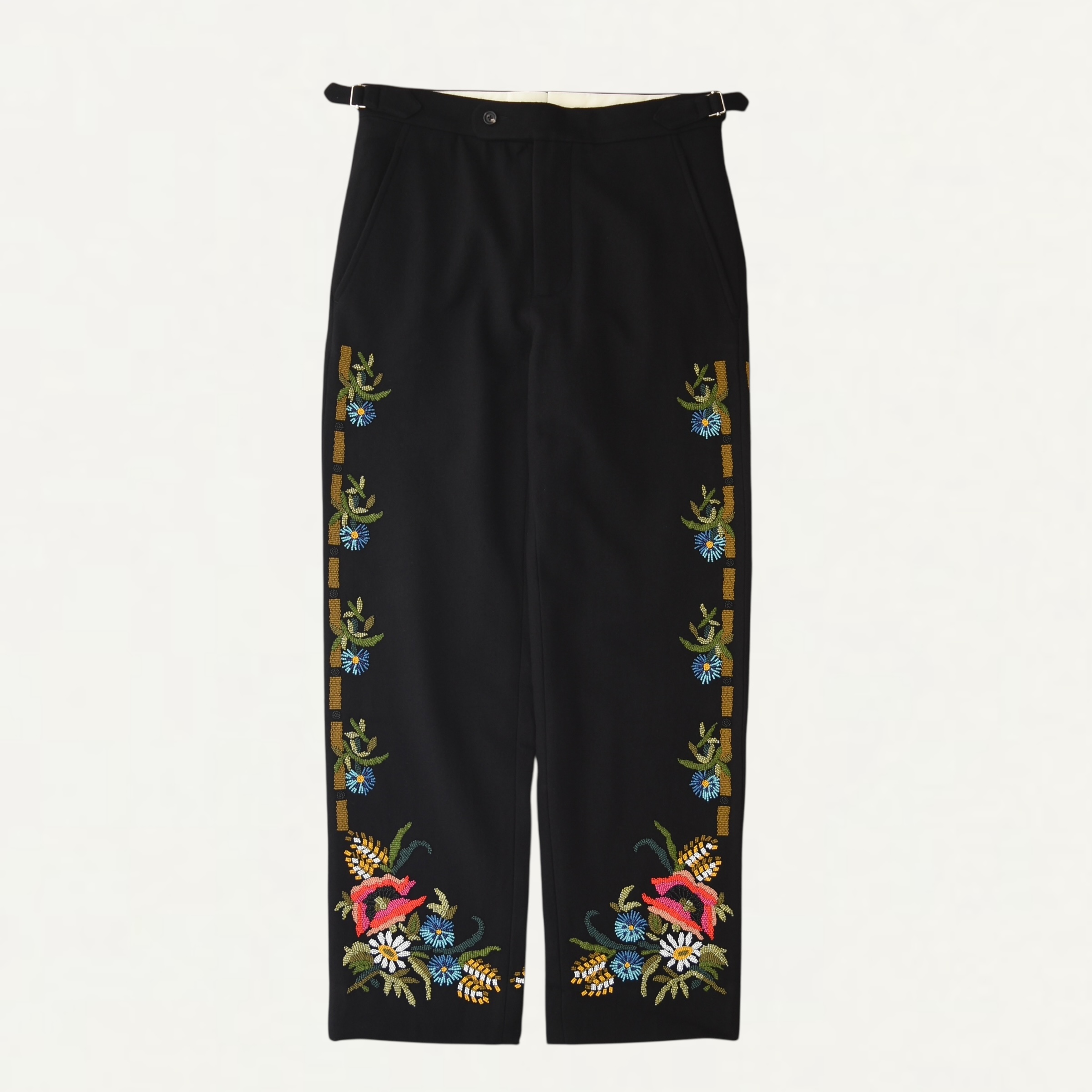 BODE BEADED AQUITAINE TROUSERS BLACK[MRF25BT016]