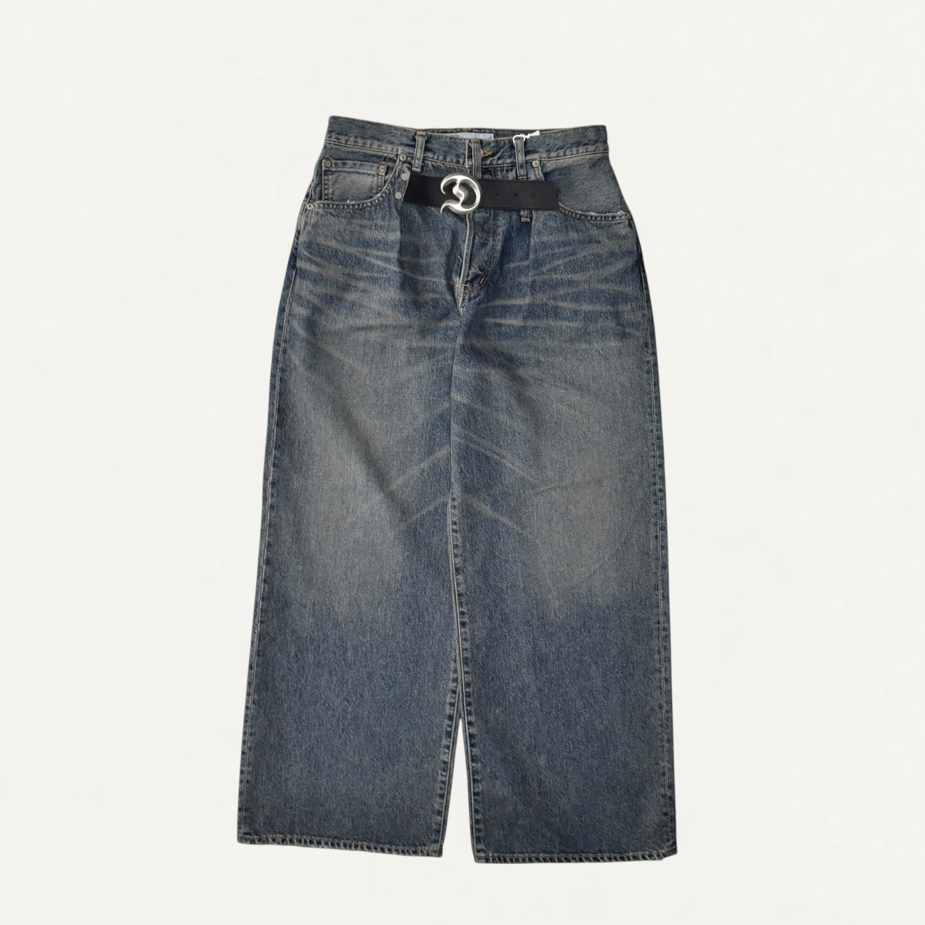 DAIRIKU "D"Buckle Super wide Denim Pants Indigo[25AW D14]