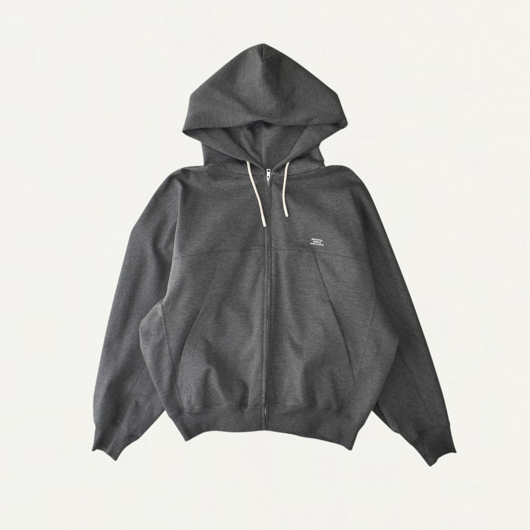 beautiful people compact double jersey zip up parka gray[1535302003]