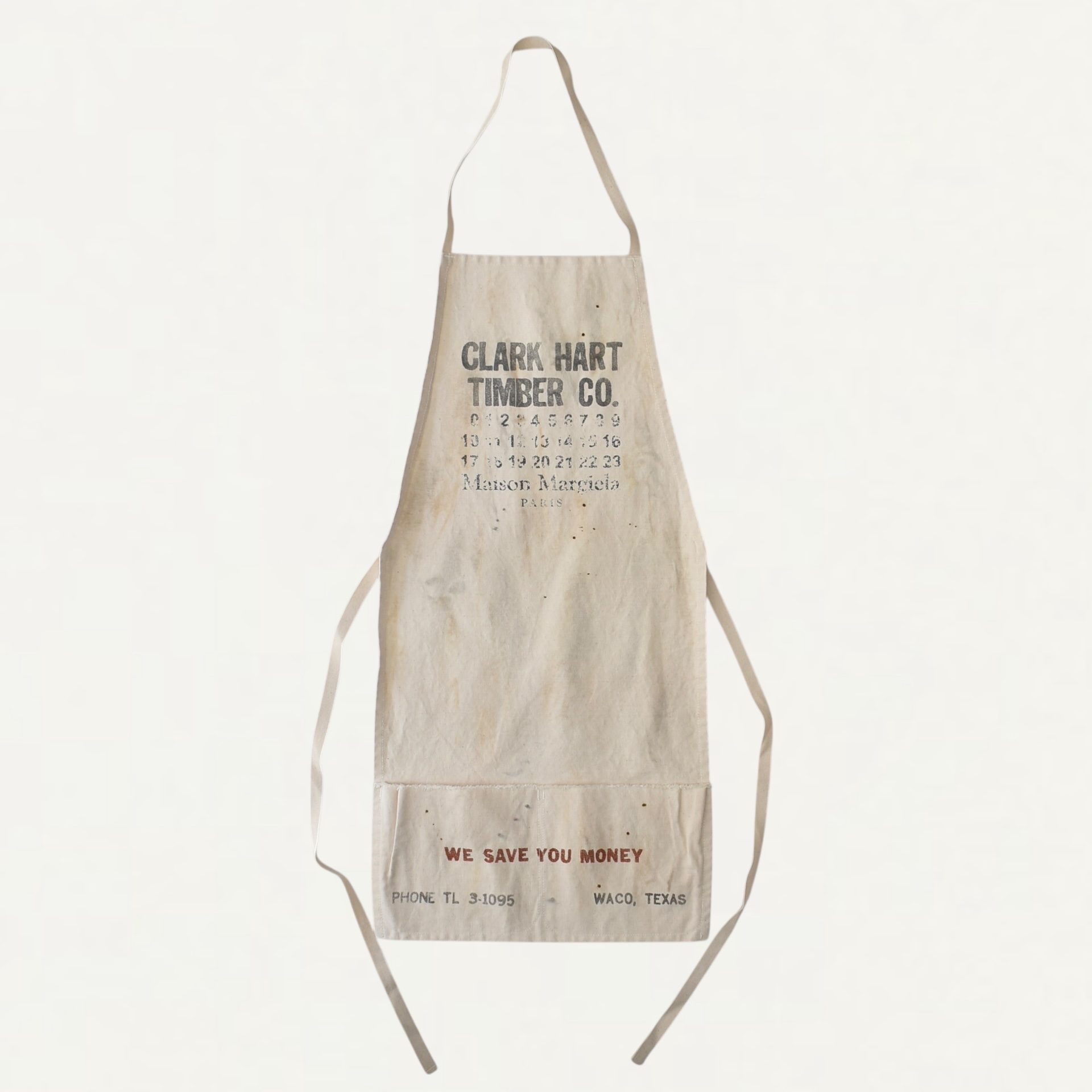Maison Margiela Striped popeline apron Noisette[S50FX0038]