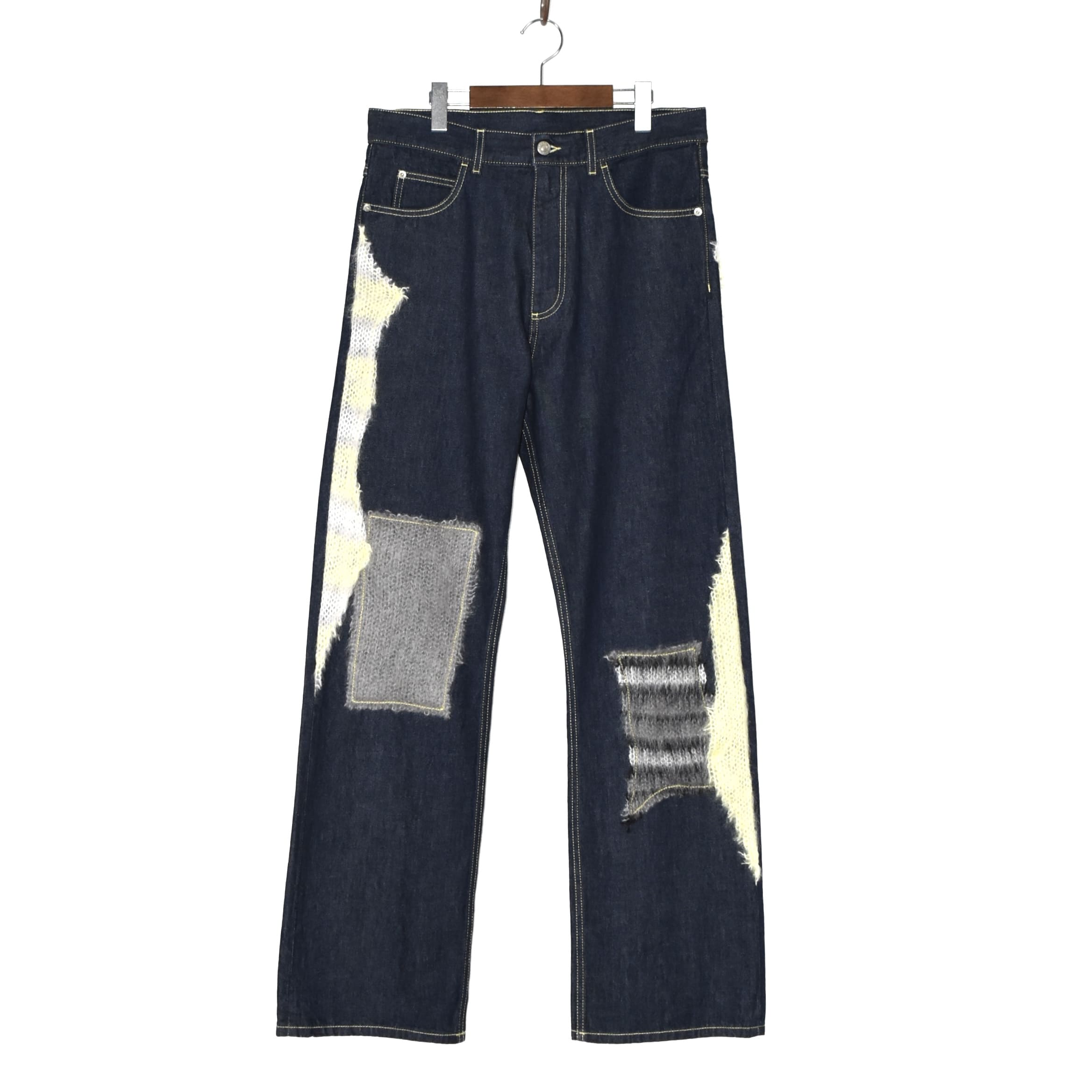 MARNI WOOL PATCHED BULL DENIM TROUSERS[PUJU0021LX]