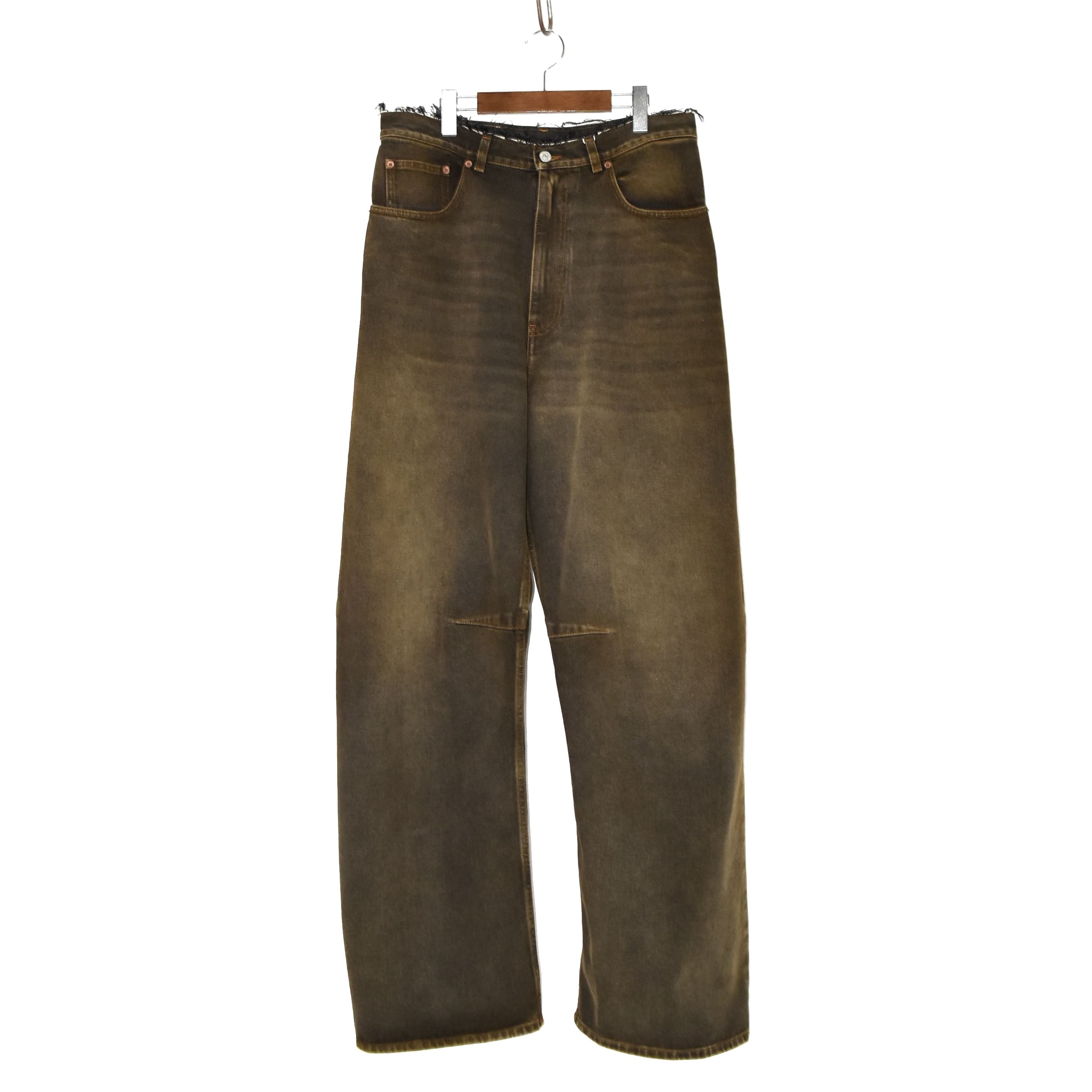 MM6 MAISON MARGIELA Wide leg denim trousers Brown[SH2LA0015]