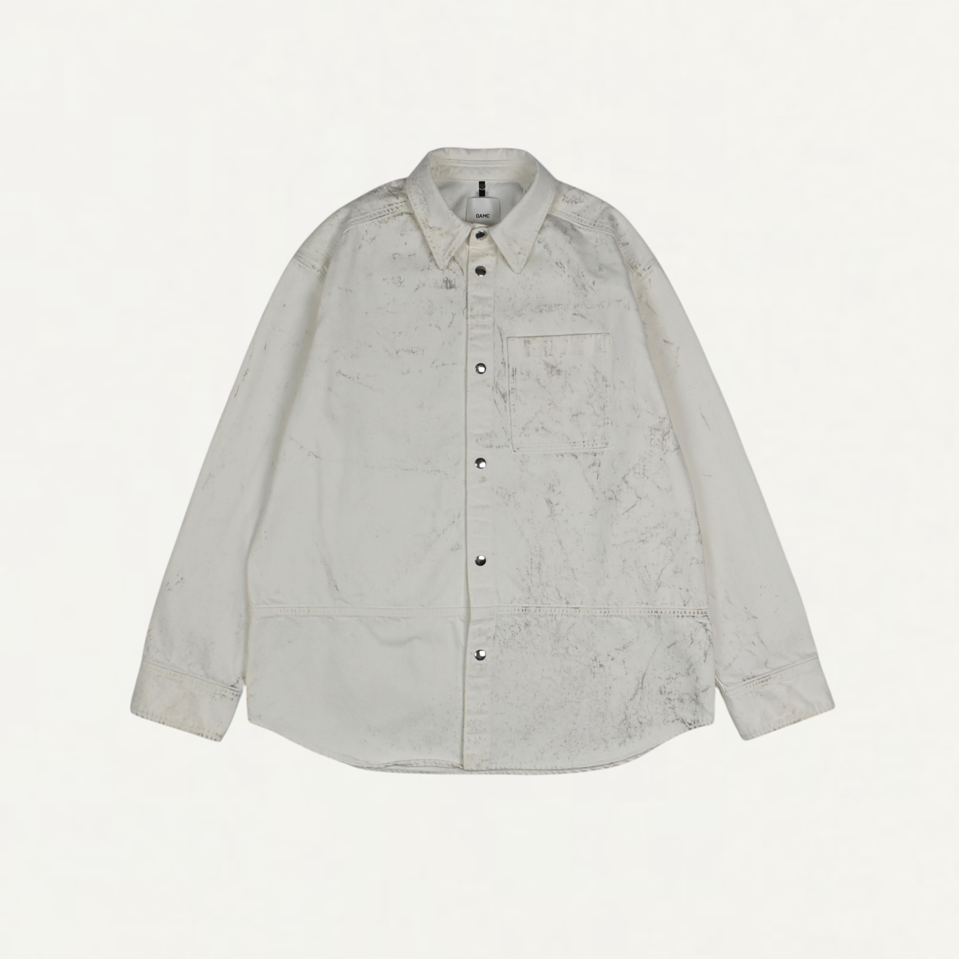 OAMC WHITE DENIM SHIRT WHIT GRAY PRINT[OAF5MS14BP]