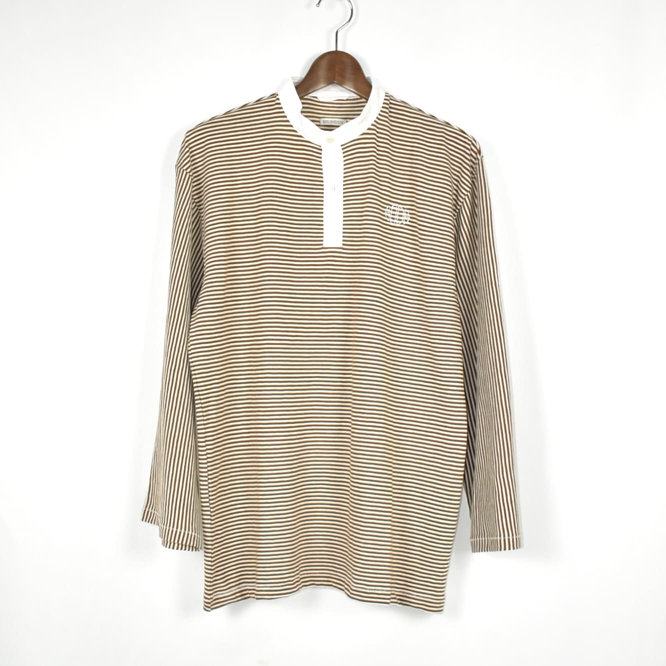 BODE NEWTON STRIPE POLO BROWN CREAM[MRF24CS050]