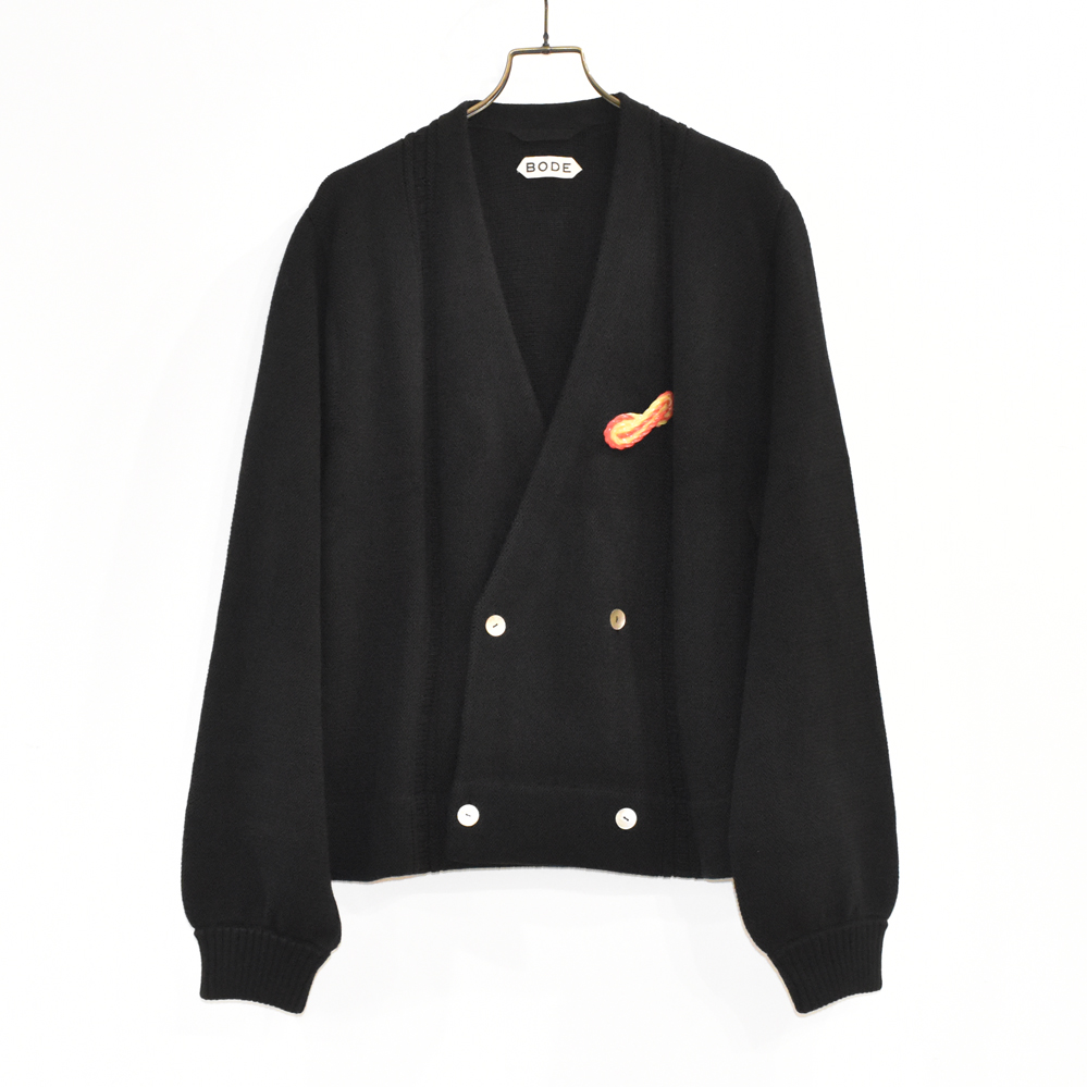 BODE Double-Breasted Cardigan - Black